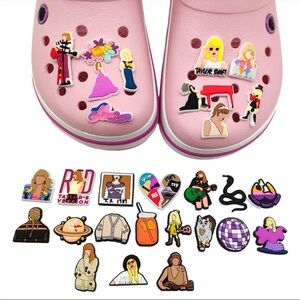 29 pieces Taylor Swift Croc Crocs Charms Jibbitz tortured poems departme…